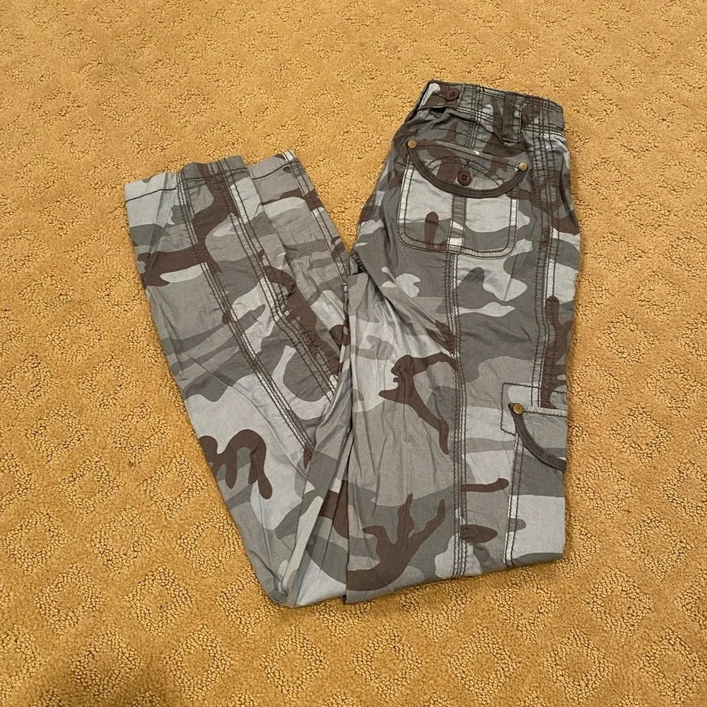 Marrakech for Anthro Harry stretch Poplin pant, SZ 26, Denim camo - Picture 4 of 6